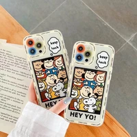 snoopy phone cases for iphone 13 12 11 pro max mini xr xs max 8 x 7 se protective shell kawaii cartton accessories