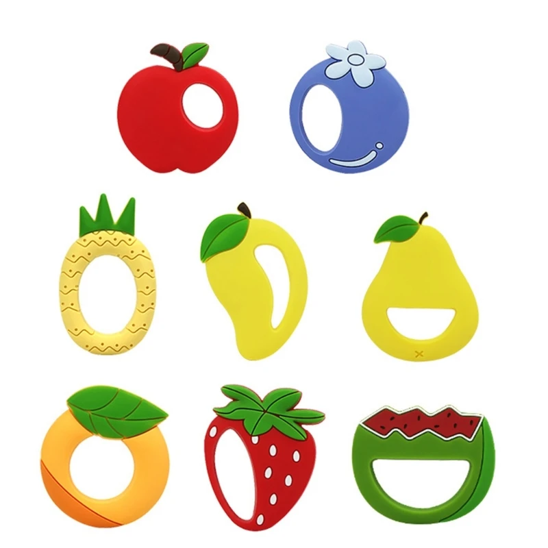 

L38E детская игрушка-прорезыватель для зубов, силиконовый Прорезыватель для зубов, легко держать в морозилке, безопасное кольцо для прорезывания зубов