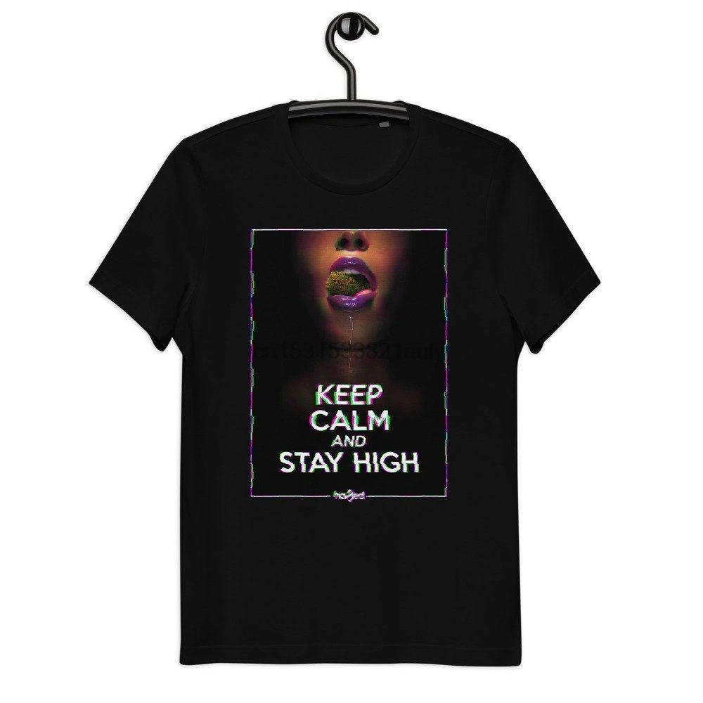 

Womens unisex short sleeve graphic t shirt that wants to stay perched STAYHIGH OCB