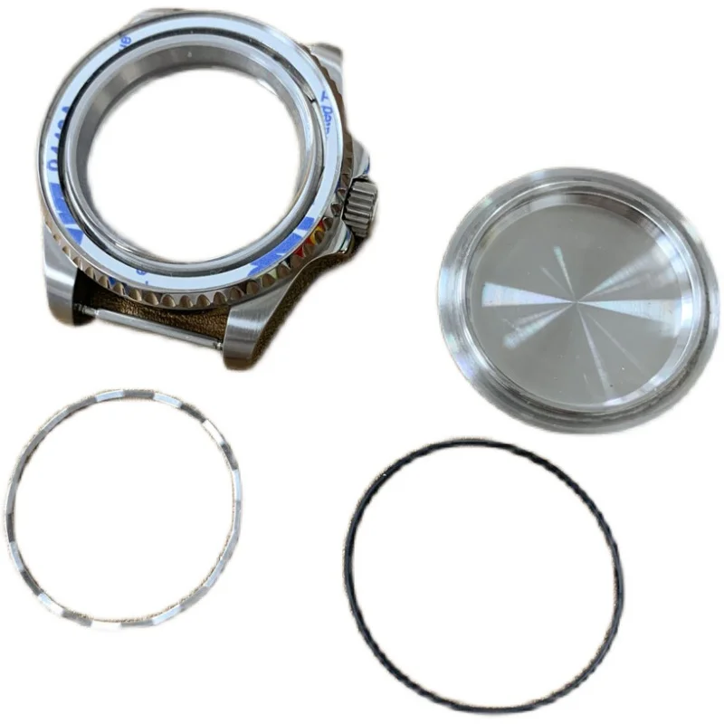 40.7mm Modification Watch Case 316L Stainless Steel Waterproof Sapphire Glass Mirror Fit NH35 NH36 4R Automatic Movement