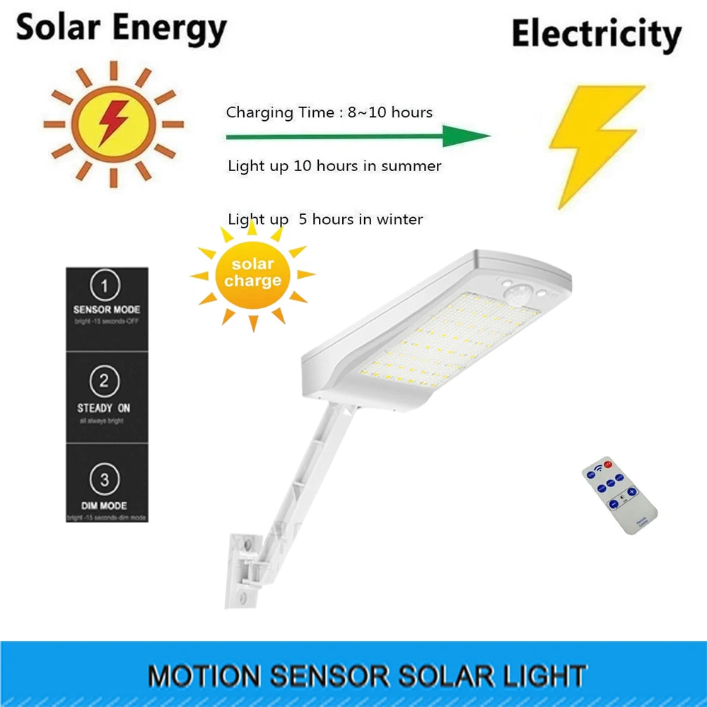 

Solar lights outdoor waterproof motion sensor Street Yard GardenSolar Lamp focos solares para patio Security Lighting