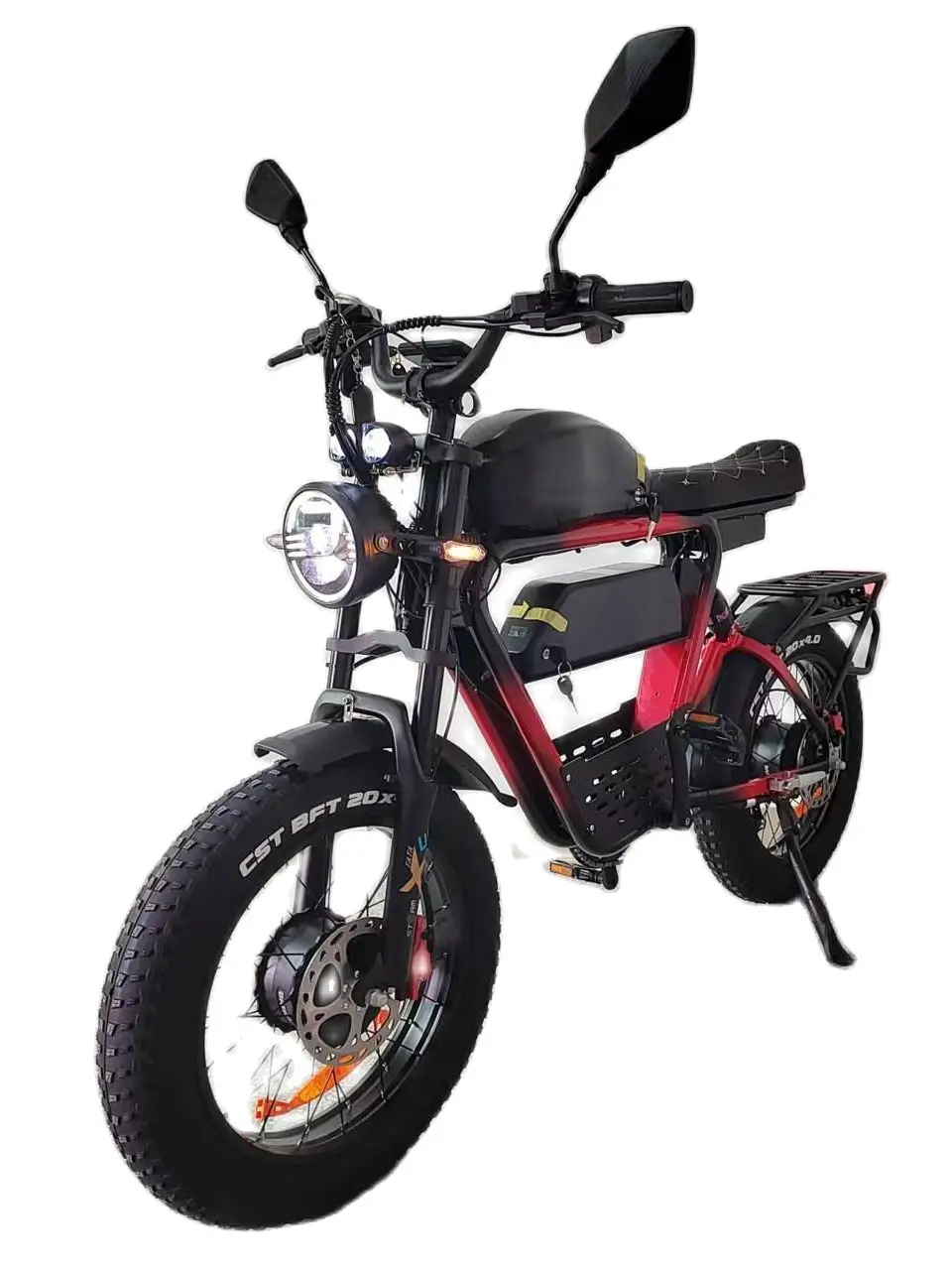 

Ingkofastrider Electric Bike 52V Bafang Version 2000W 48Ah Full Suspension Hydraulic Brake Fat Tire Dual Motor