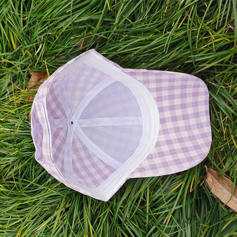 Кепка в клетку для женщин и девушек Классическая Регулируемая от солнца спорта