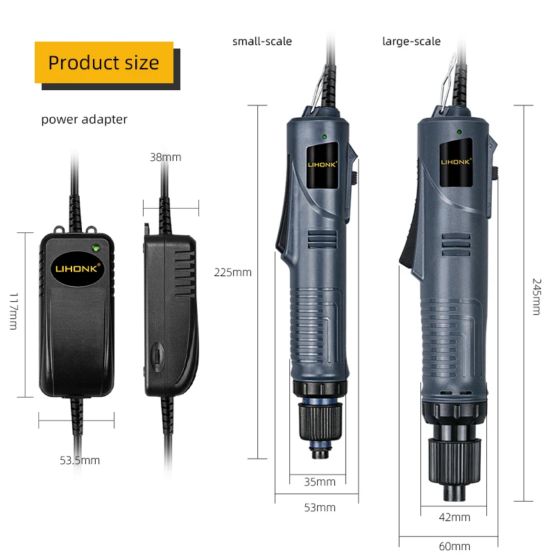 

LK-GF Fully Automatic Cable Batch Speed Adjustable Electric Torque Screwdriver with 100-240V Adapter for Assembling Screws