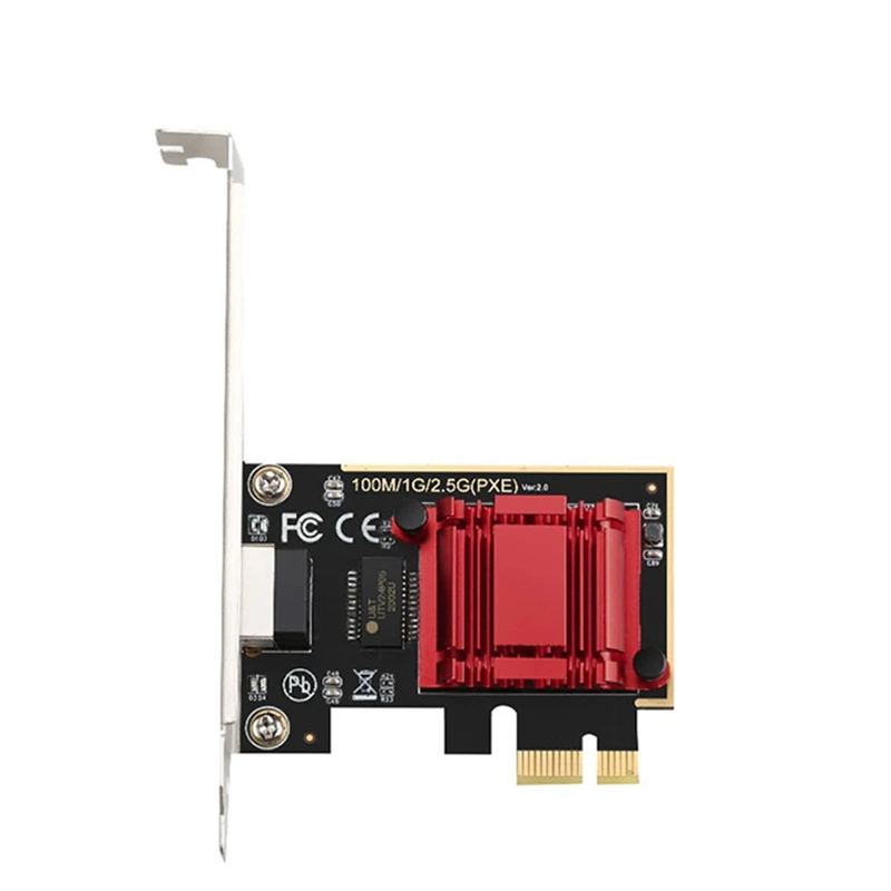 

Game PCIE Card 2500Mbps Gigabit Network Card 10/100/1000Mbps RTL8125 RJ45 Wired Network Card PCI-E 2.5G Network Adapter