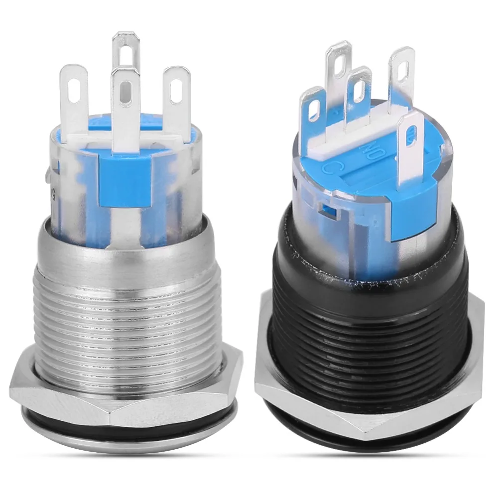 Металлический кнопочный переключатель 19 мм сброс самоблокировка пусковой