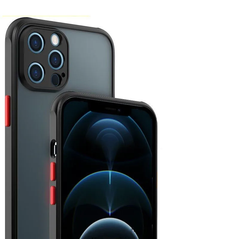 

Simple Matte Frosted Phone Case for iPhone 13 12 11 Pro Max Shell for iPhone 13 12 Mini Simple Lens Full Cover Anti-fall Coque