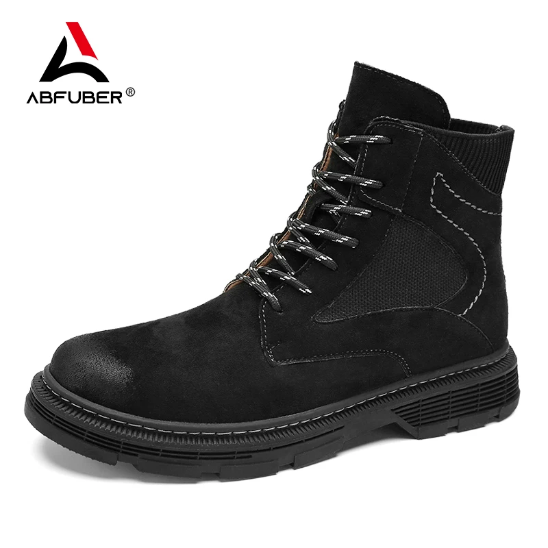 

Fashion Martin Boots Men Leather Shoes Winter Casual Men Boots Genuine Leather Mid Calf Hight Boots Hot Sale Hombres Botas 2021