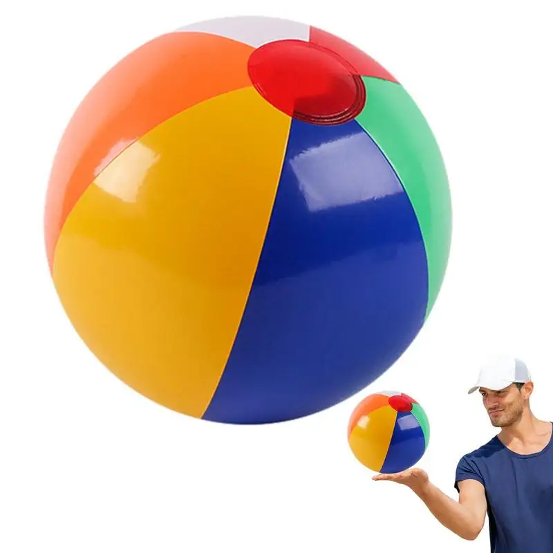 

Rainbow Inflatable Balls Water Balls Party Favors Beach Games Swimming Pool Toys Set Kids Beach Toys Colorful Indoor Outdoor