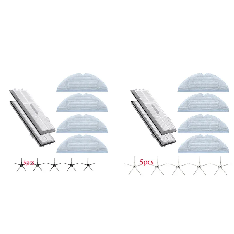 

11Pack Hepa Filter Mopping Cloths Side Brush For Xiaomi Roborock S7 T7S T7plus T7splus Robot Vacuum Cleaner Parts