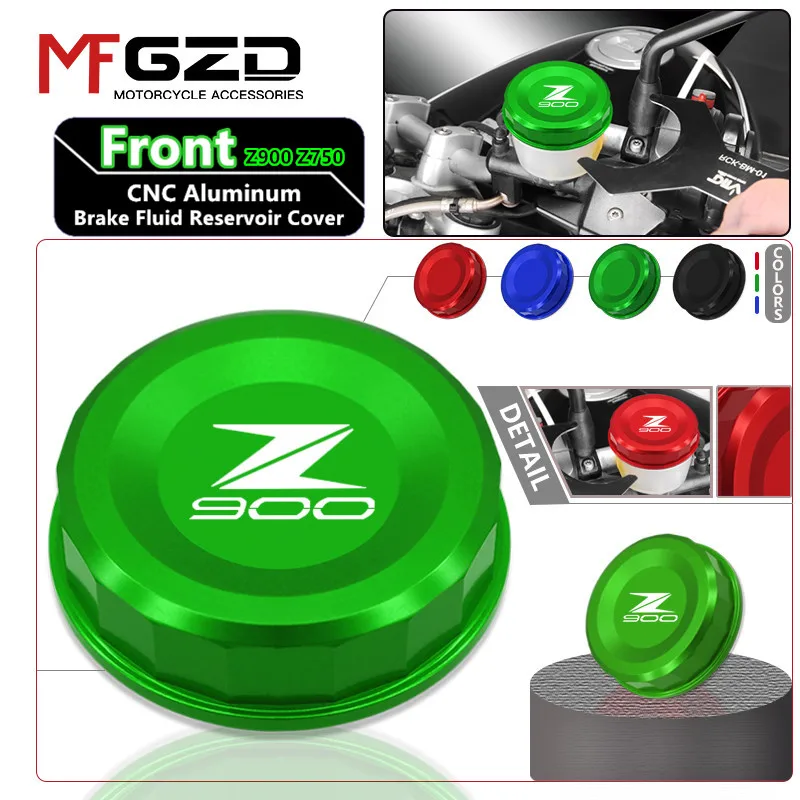

Аксессуары для мотоциклов, передний резервуар для тормозной жидкости, масляная Крышка для Kawasaki Z750 2007-2012 Z900 2018-2023 Z900SE 2022-2023