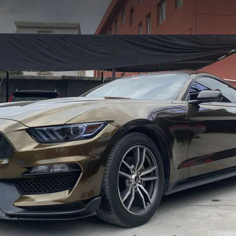 

Суперблестящая самоклеящаяся виниловая наклейка цвета металлик, Полуночное золото, рулон, устойчивость к атмосферным воздействиям, съемная клеевая фольга