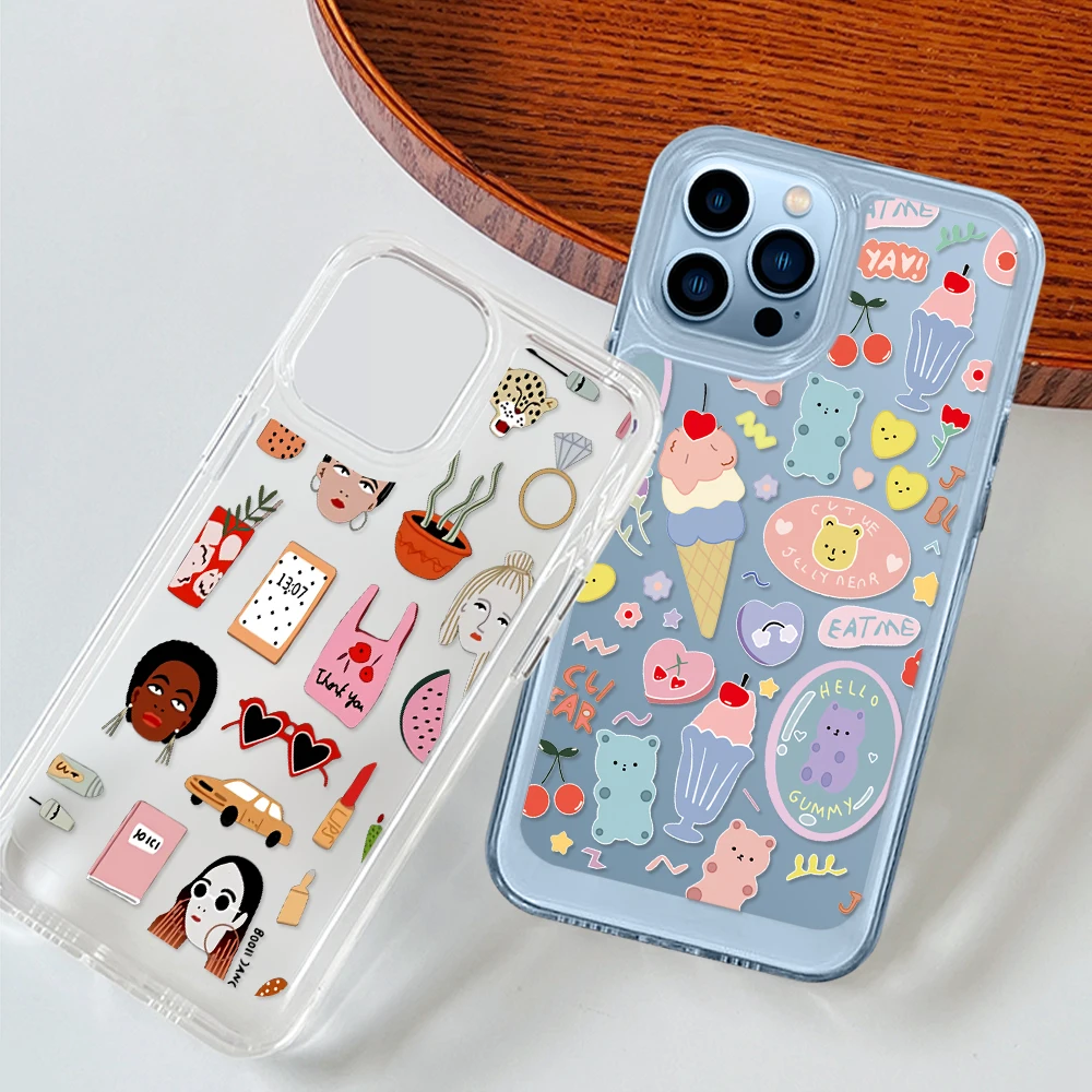 

Funny Ins Icon Clear Shell Phone Case for iPhone 14 13 12 11 Pro Max Mini XS XR X Back Cover for iPhone14ProMax Coque Fundas