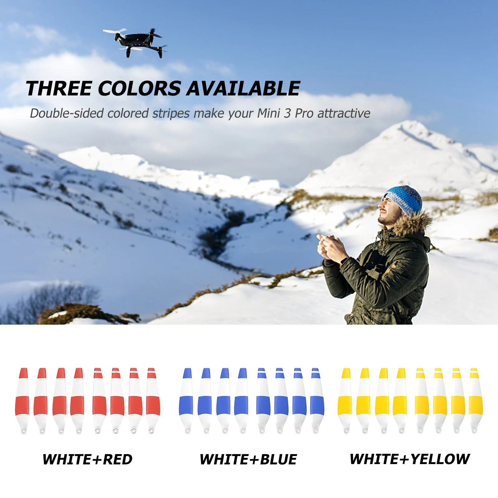 

Для DJI Mini 3 Pro 8 шт. Сменные пропеллеры для дрона с низким уровнем шума быстросъемные лезвия реквизит для мини 3 Pro Аксессуары для дрона