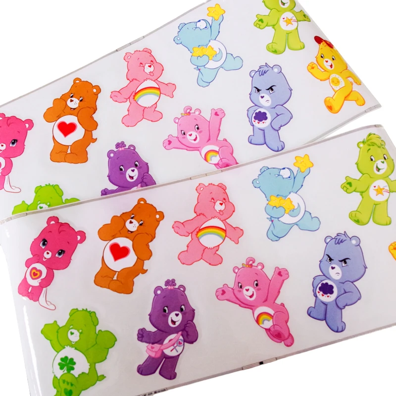

Kawaii 3Inch Rainbow Bear Color Pvc Sticker Suitcase Computer Skateboard Mobile Phone Decoration Waterproof Love Bear