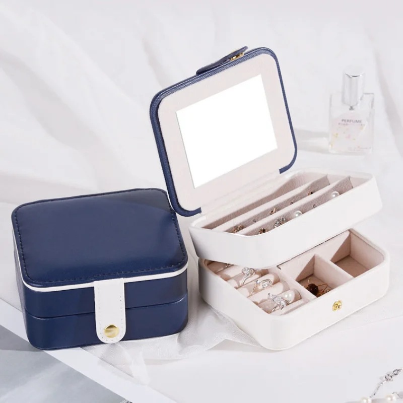 Clamshell jewelry packaging Ring necklace earrings Stud storage box 3 colors fashion charming jewellery box organizers storage