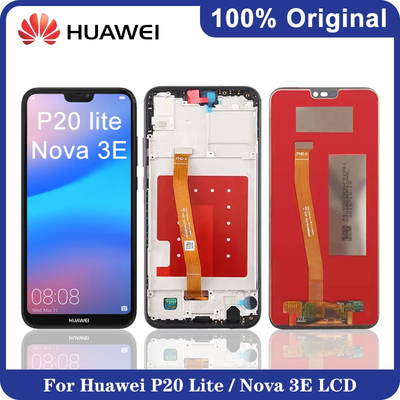 

5.84" Original For Huawei P20 Lite ANE-LX1 ANE-LX2 LCD Display Touch Screen Digitizer For Huawei Nova 3e LCD Screen Replacement