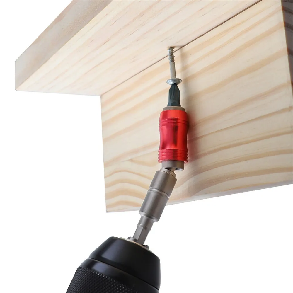 

Magnetic Screw Drill Tip Angle Magnetic Pivoting Bit Tip Holder Magnetic Screwdriver Drill Bit Drive Guide Extensions Adapter