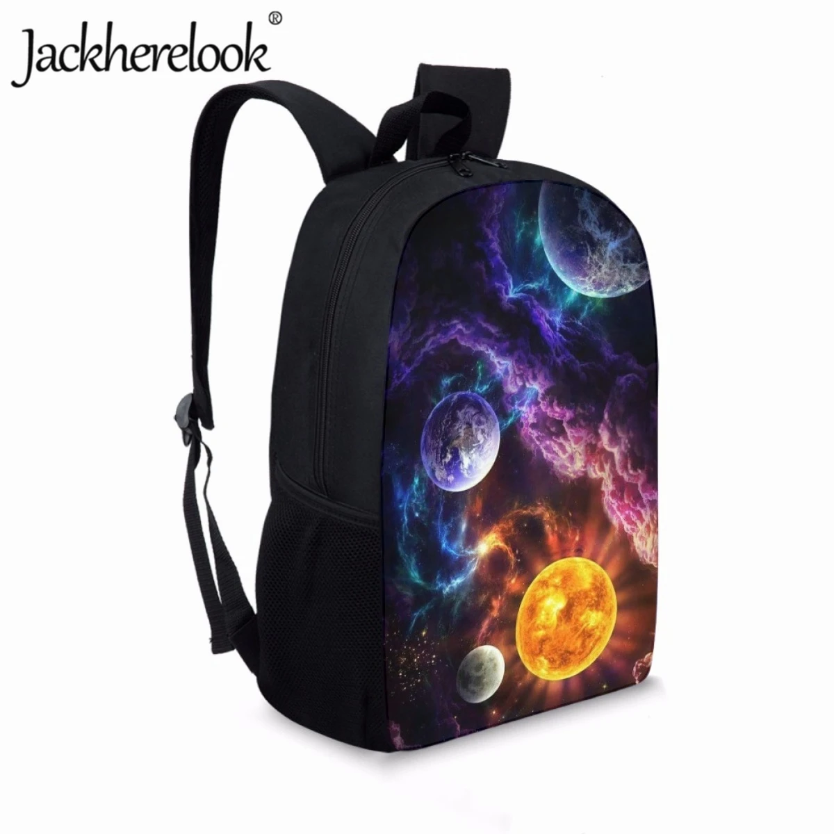 Jackherelook Mysterious Planet Print School Bag Children Boys Girls Bookbag Fashion Design Teenagers Backpack Casual Travel Bag