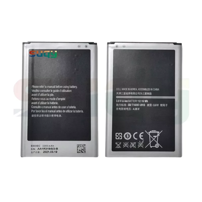 

3200mAh B800BE Replacement Battery for Samsung Galaxy Note 3 N900 N9002 N9005 Bateria for Galaxy Note3 N9006 N9008 9009 Batterie