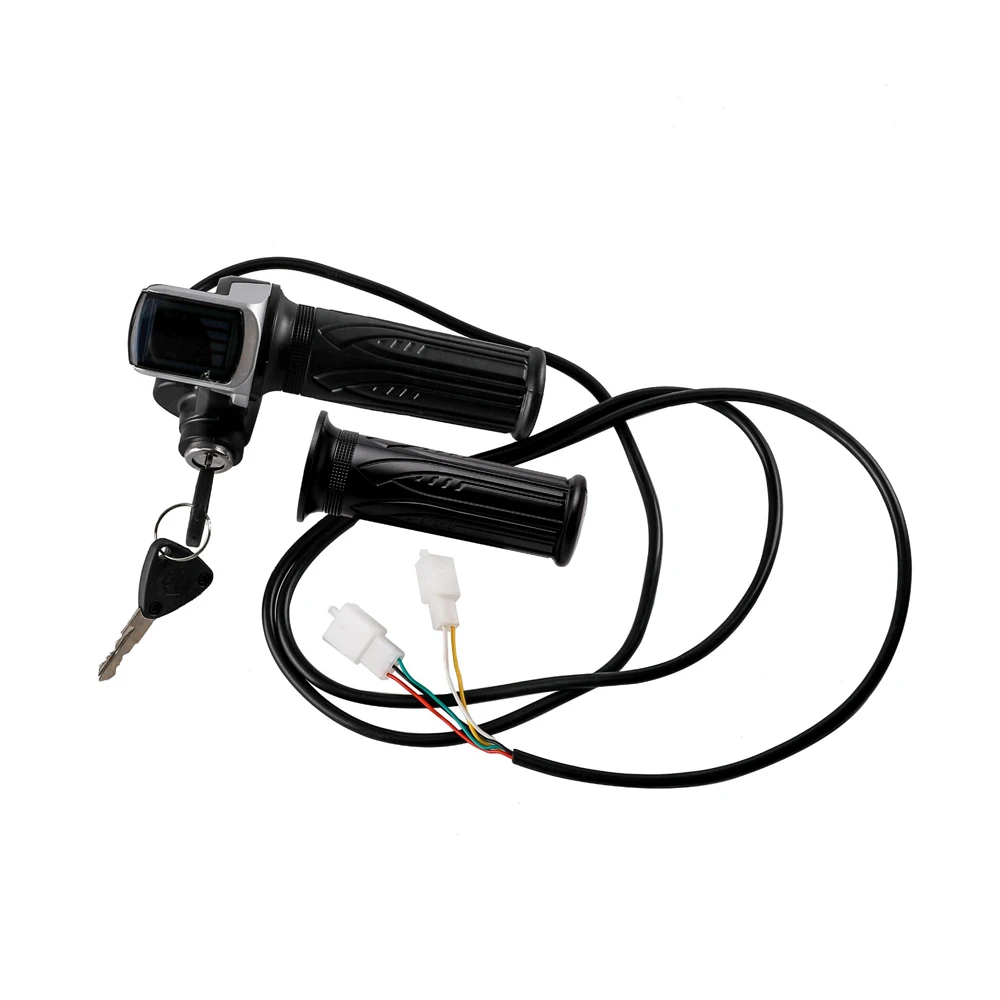 

36V 800W Brushed Controller+Throttle Grips Ignition Key Switch For Electric Vehicle Scooter E-bike