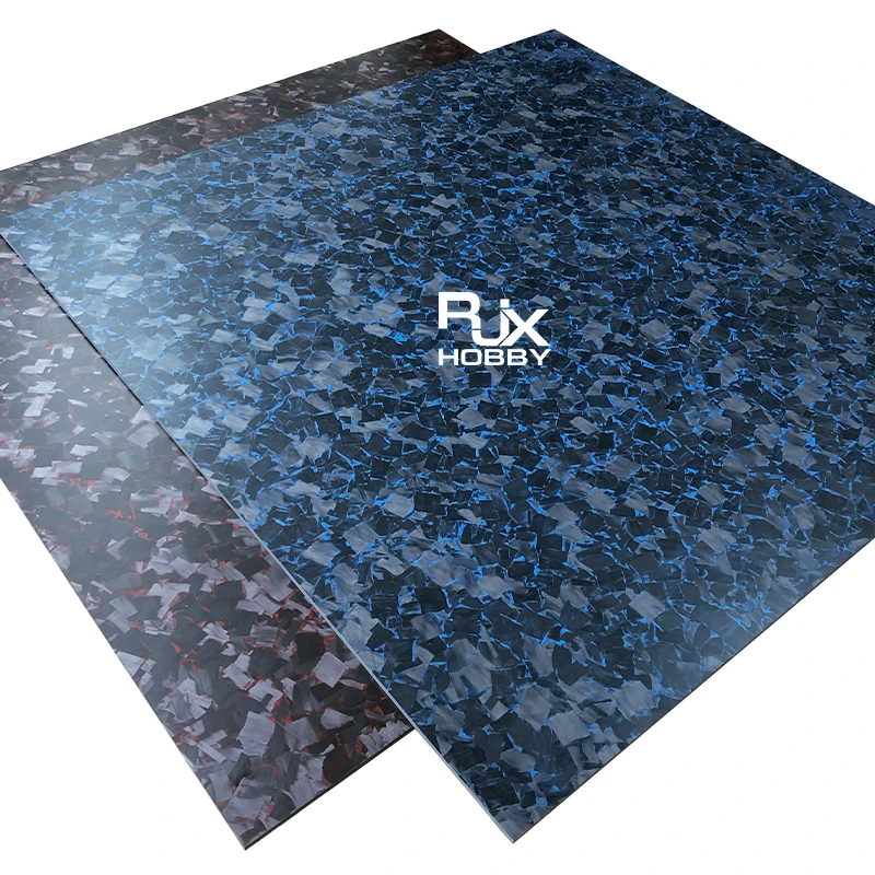 Красочный карбоновый лист RJX черный синий красный кованая пластина из