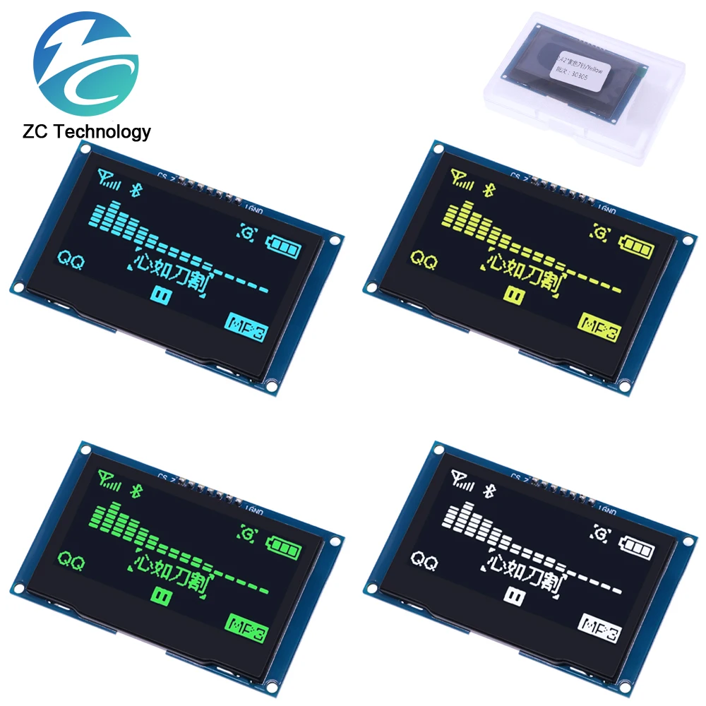 ЖК-экран 2 42 дюйма белый/желтый 42x64 OLED модуль дисплея IIC I2C SPI Serial для C51 SPD0301