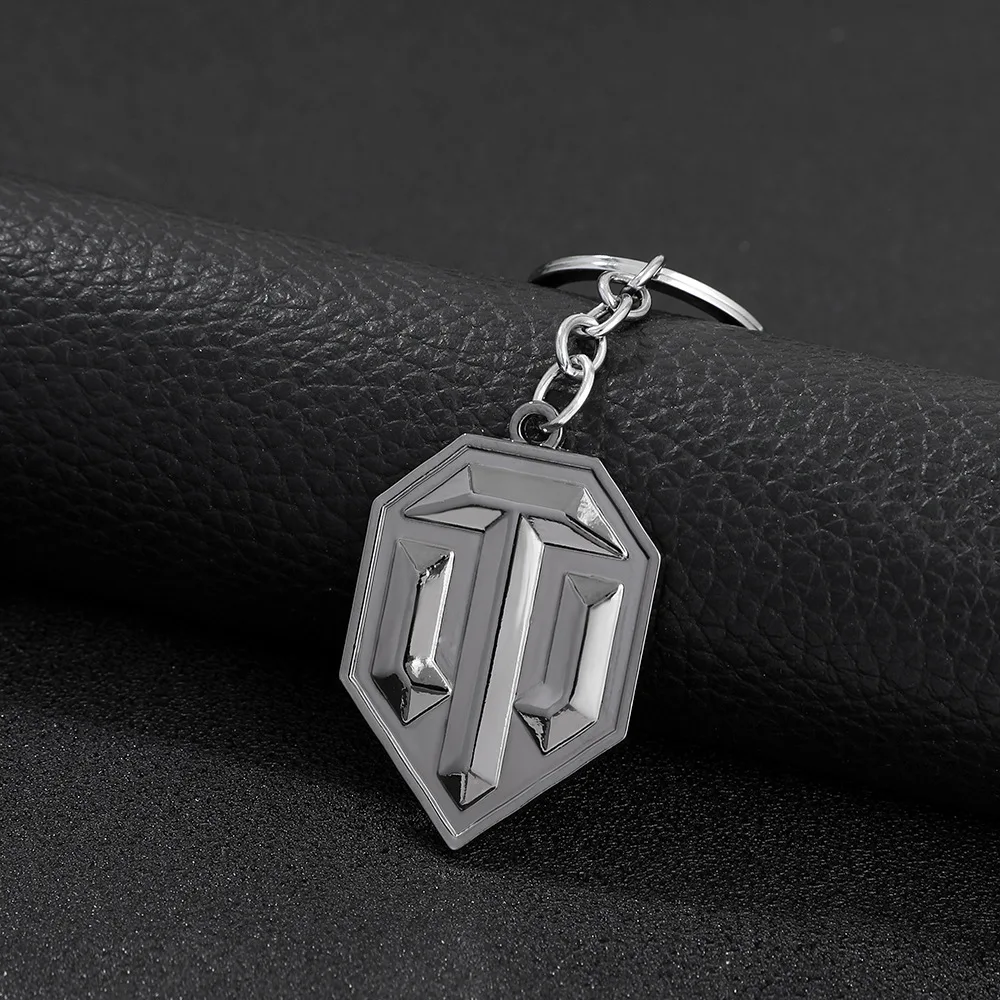 

ZXMJ World Of Tanks Keychains Fashion Car Keychain For Men Tank Logo Pendant Key Accessories Retro Popular Key Chains Jewelry