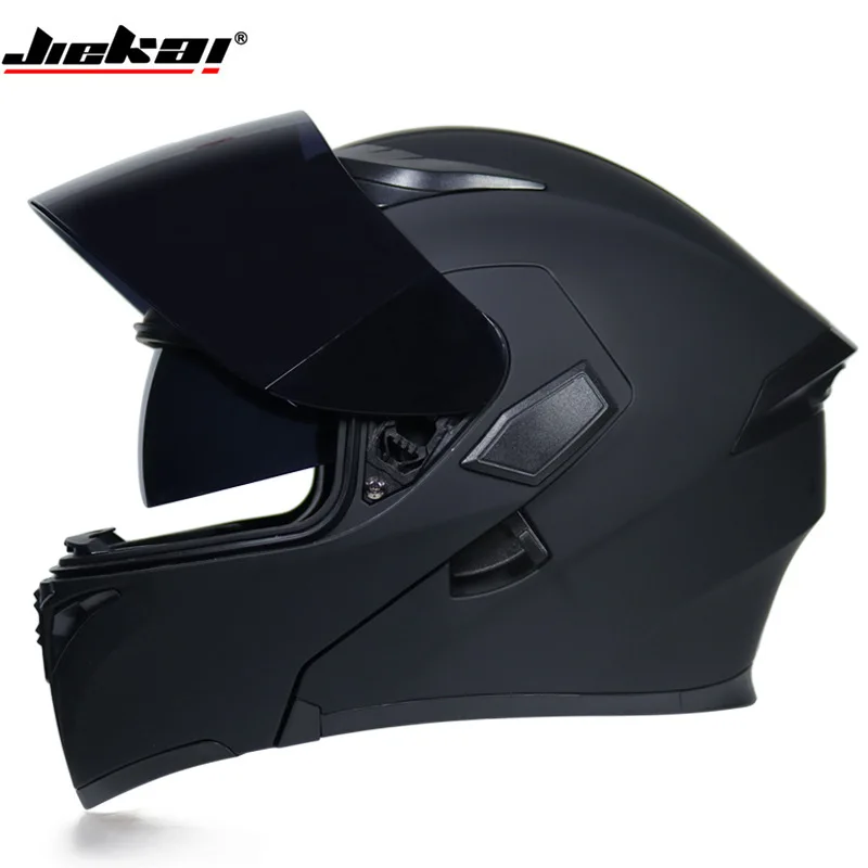 Jiekai Full Face Motorcycle Helmet Open Face Modular Dirt Bike Helmet 3/4 Cascos Para Moto Double Lens Racing Casque Dot Approve