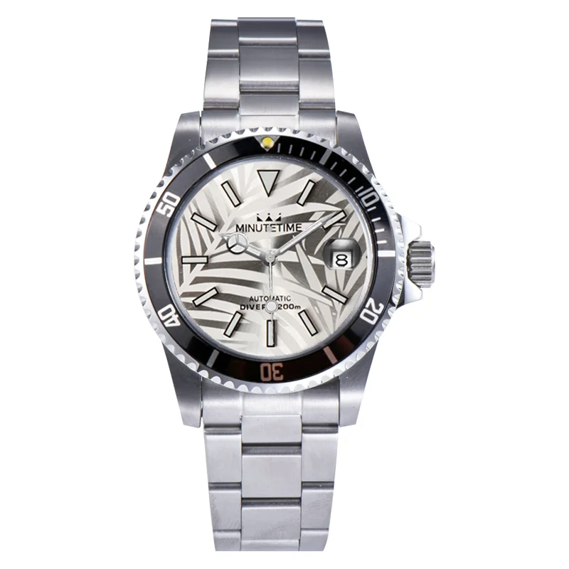 

39.5mm Vintage 1960 Man's Fashion Wristwatch Stainless Steel NH35 Movement Acrylic Glass Dome Lumnous Automatic Watch Waterproof