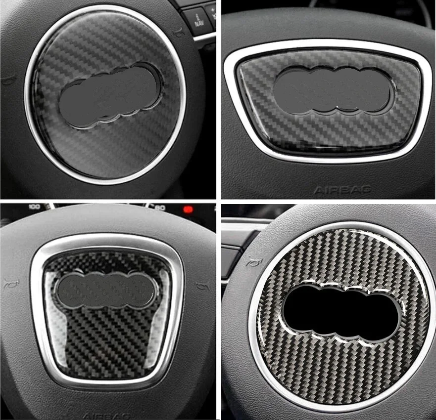 

Автомобильная наклейка на руль из углеродного волокна с логотипом для Audi A1 A3 A4 A5 A6 A7 Q3 A6 C7 Q5 A8 Q7 B6 B7 автомобильные аксессуары