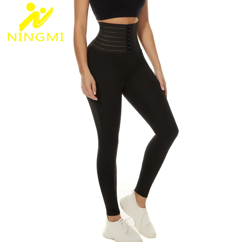 

NINGMI Women Tummy Control Yoga Pants Slimming Fitness Gym Legging Stretch Tights Body Shaper Trousers Running Leggings Workout