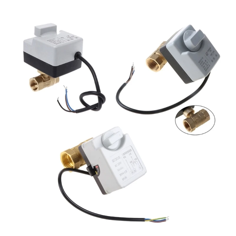 

Electric Actuator AC220V 3 Ways /2 Way DN15 DN20 DN25 with Manual Switch