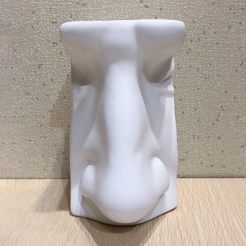 

Facial Features Resin Statue White Nose Eyes Ear Mouth Figure Minimalist Nordic Style Craft Office Living Room Ornament Decor