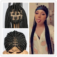 braided wigs full lace wig 32 34inches braiding hair for black women synthetic box braids hair cheap wigs for wholesale new