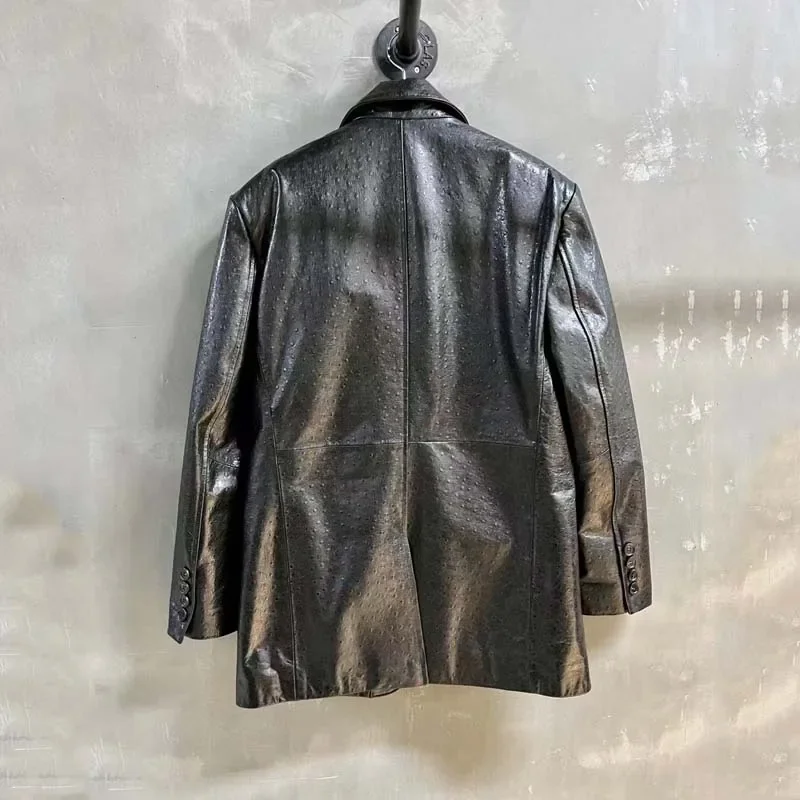 Женская одежда весенний масляный воск дерма натуральная дубленка модный костюм