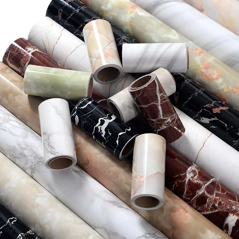 

Водонепроницаемые настенные наклейки, Мраморная виниловая пленка, самоклеящаяся настенная бумага для ванной, кухни, шкафа, столешницы, контактная бумага