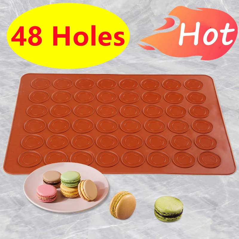 

48/30 Holes Non-Stick Silicone Macaron Macaroon Pastry Oven Baking Mould Sheet Mat Diy Mold Useful Tools DIY Cake Bakeware Mold