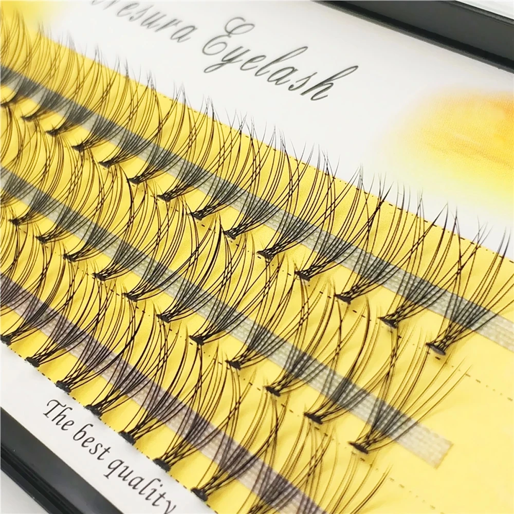 

Natural long Individual Flare Lashes Cluster False Eyelashes 60 bundles/boxes Makeup 10D Mink Eyelash Extension Grafting