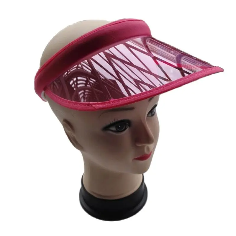 Новые простые прозрачные пластиковые солнцезащитные козырьки из ПВХ для женщин