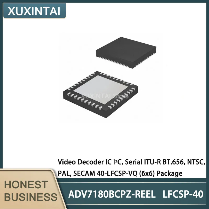 

5Pcs/Lot ADV7180BCPZ-REEL ADV7180BCPZ Video Decoder IC I²C, Serial ITU-R BT.656, NTSC, PAL, SECAM 40-LFCSP-VQ (6x6) Package