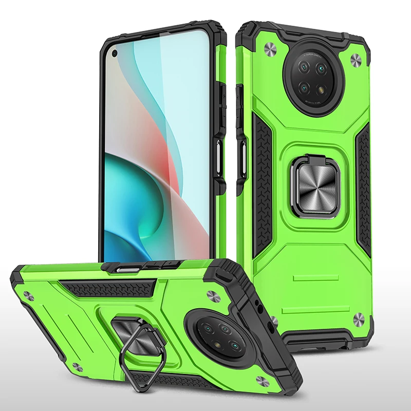 

Ударопрочный чехол-бампер для Xiaomi Redmi Note 9 T Note 9 T, ударопрочный Прочный защитный магнитный автомобильный держатель, чехол с кольцом, чехлы