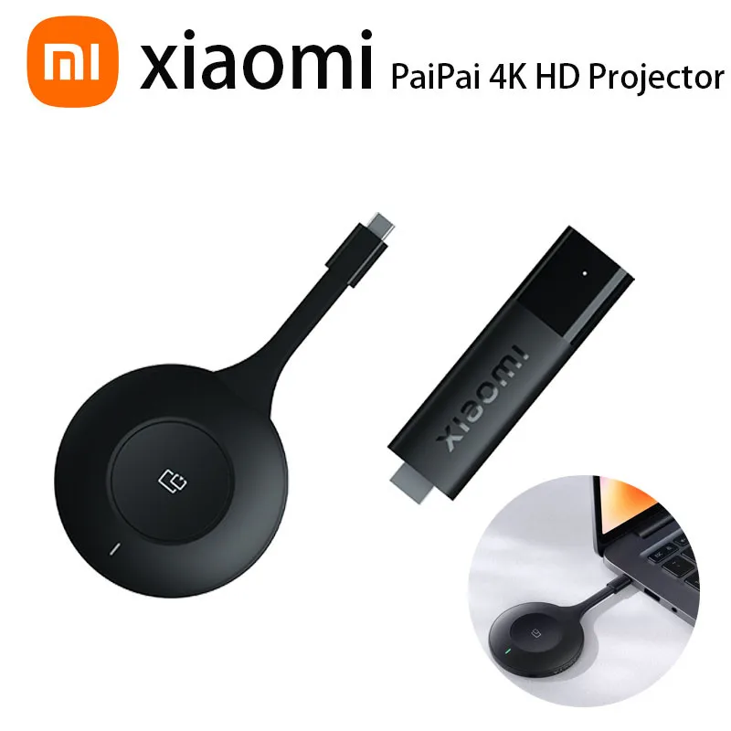 

Xiaomi PaiPai 4K HD Projector Adapter Type-c Wireless Display Receiver Ultra HD High-speed 5G Frequency Plug To Use Smart Home