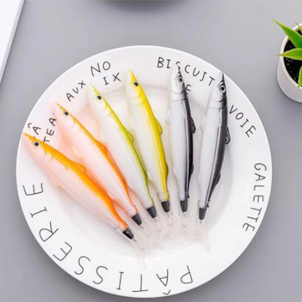 

6pcs Marine Series Ballpoint Pen Creative Fish Shape Ballpoint Pens Students Stationery School Supplies