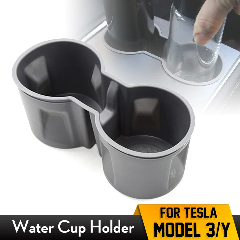 

Futhope Grey Water Cup 2021 Update Holder Storage box Console Cup Holder Cup Holder Insert For Tesla 2021 2022 Model 3 Model Y