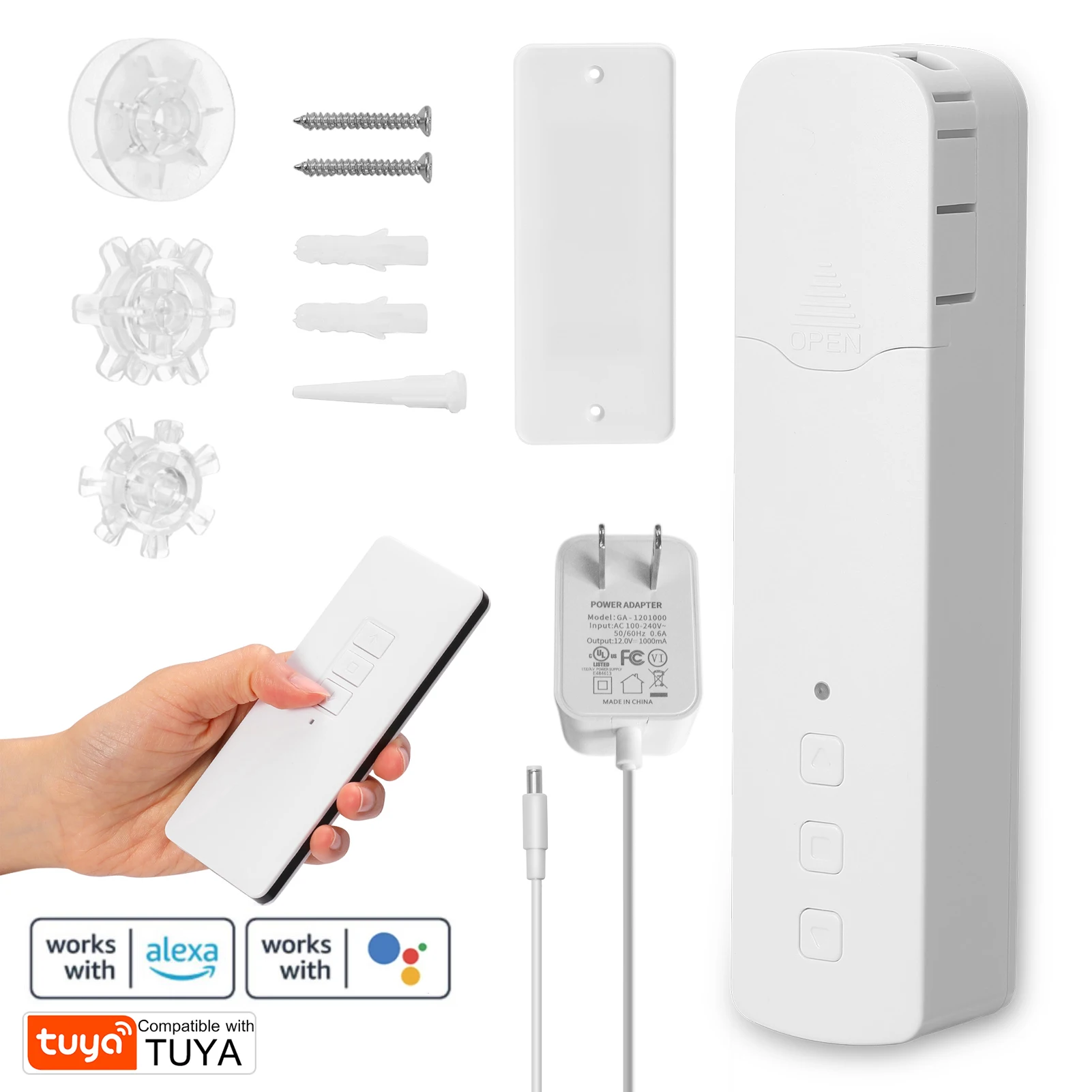 

Умные электрические двигатели для штор Tuya WIFI M515EGWT, мобильное приложение, дистанционное управление, голосовое управление, работает с Alexa Google ...