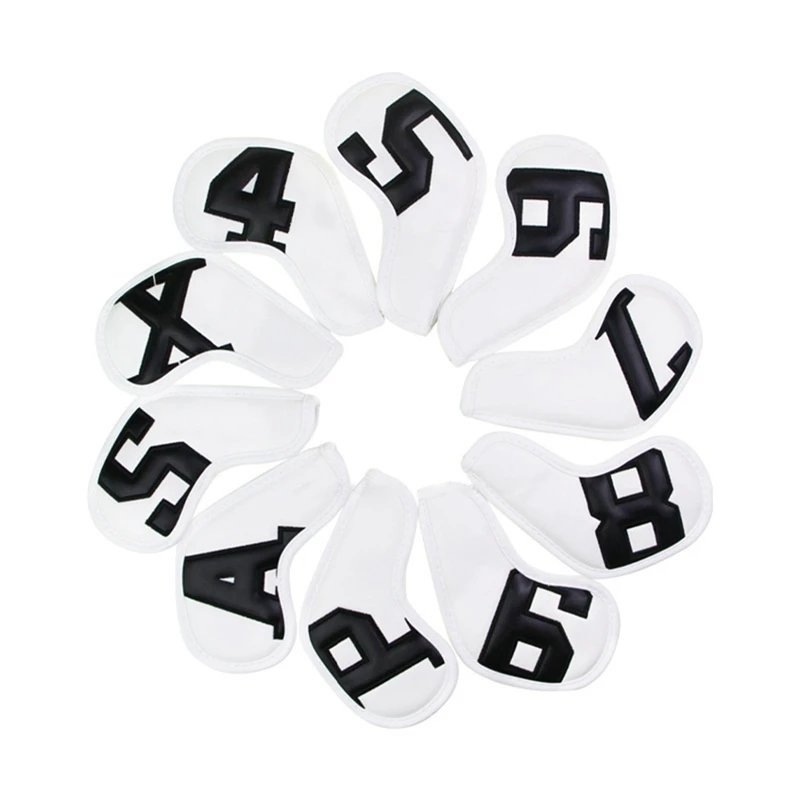 

Golf Club Head Cover Colorful Large Number Club Cap Sleeve Golf Iron Sleeve Iron Protection Sleeve Waterproof 10 Pack