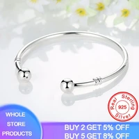 yanhui hot sale genuine tibetan silver european charm bead cuff bangle bracelet fashion jewelry gift for women men sz008