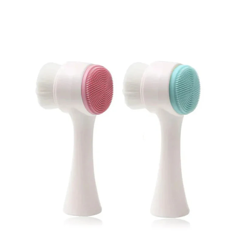 

1pcs Double-sided Silicone Skin Care Tool Facial Cleanser Brush Face Cleaning Vibration Facial Massage Washing Product