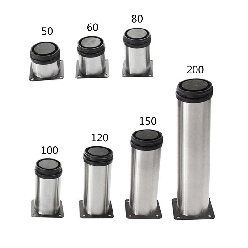 

Furniture Replacement Foot 5-20cm Adjustable Legs Sofa Feet Stainless Steel Kitchen Cabinet Legs for Table Legs TV Stand